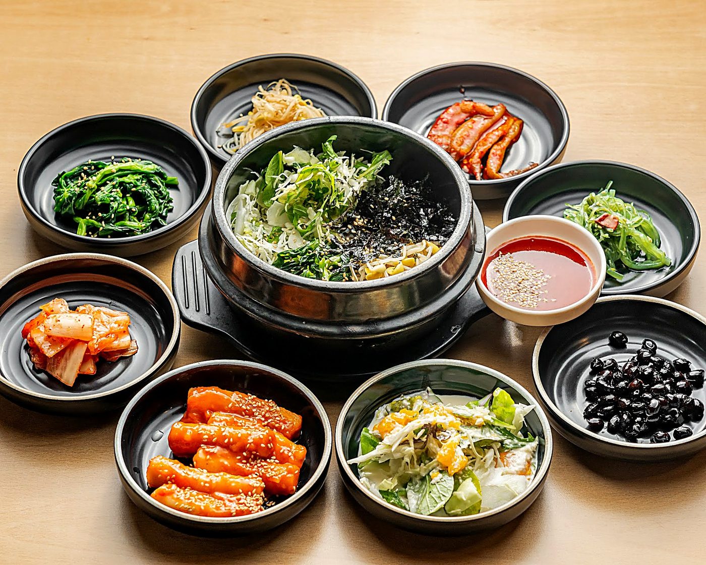 Steaming Dolsot Bibimbap & Banchan